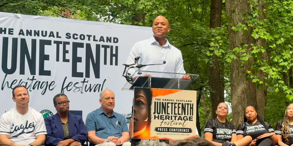 El gobernador de Maryland celebra el «Juneteenth» en una comunidad del condado de Montgomery con una larga tradición afroamericana